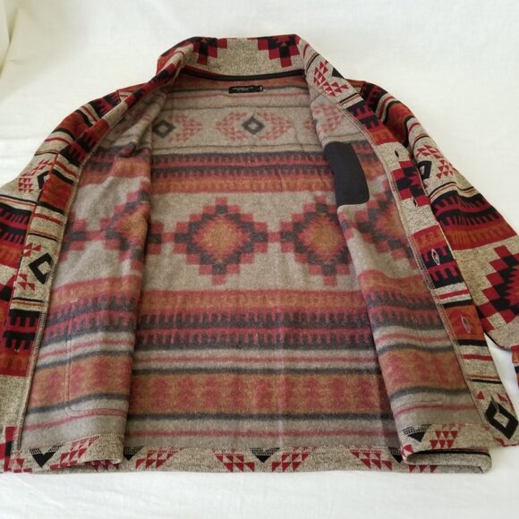 NWT! Soft & Comfy Long-Sleeve Sweater Coat w/Southwestern Design & Button Close - Picture 8 of 15
